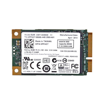 PFHC7 - Dell 80GB SATA 6Gb/s mSATA 1.8" SSD