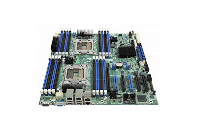Intel Server Motherboard C600-A Chipset for Socket R LGA-2011, supports 2 processors, compatible with servers.