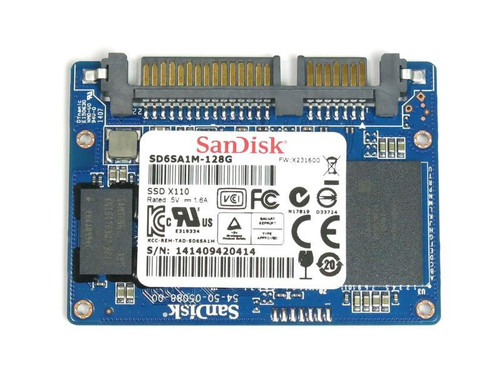 SD6SA1M-128G SanDisk X110 128GB MLC SATA 6Gbps Half-Slim SATA Internal Solid State Drive (SSD)
