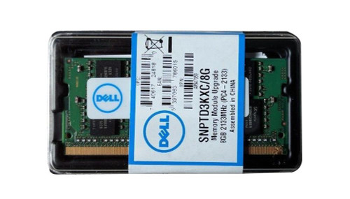 SNPTD3KXC - Dell 8GB PC4-17000 DDR4-2133MHz non-ECC Unbuffered CL15 260-Pin SoDimm 1.2V Dual Rank Memory Module