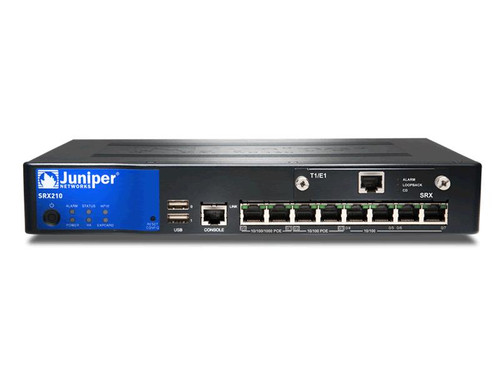 SRX210H Juniper SRX210 Services Gateway with 2GbE+ 6 Fast Ethernet Ports 1 Mini-PIM Slot 1 ExpressCard Slot