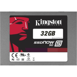 Kingston SSDNow S50 Series 32GB MLC SATA 3Gbps 2.5 Internal Solid State Drive mounted in a server rack