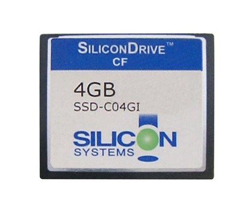 SSD-C04GI-3038 SiliconSystems SiliconDrive 4GB ATA/IDE (PATA) CompactFlash (CF) Type I Internal Solid State Drive (SSD) (Industrial Grade)