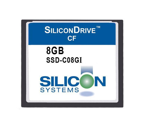 SSD-C08GI-3084 - Silicon Systems 8GB ATA/IDE CompactFlash Type I SSD