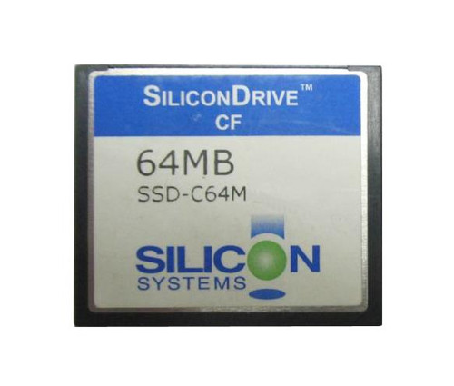 SSD-C64M-3012 - Silicon Systems 64MB ATA/IDE CompactFlash Type I SSD