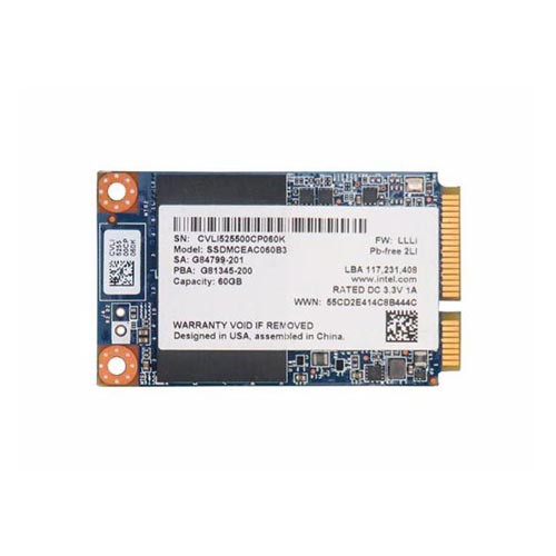 SSDMCEAC060B3 - Intel 60GB SATA 6Gb/s mSATA SSD