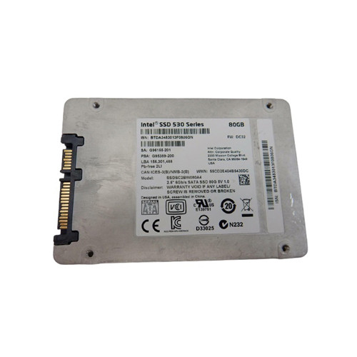 SSDSC2BW080A4 - Intel 80GB SATA 6Gb/s 2.5" SSD