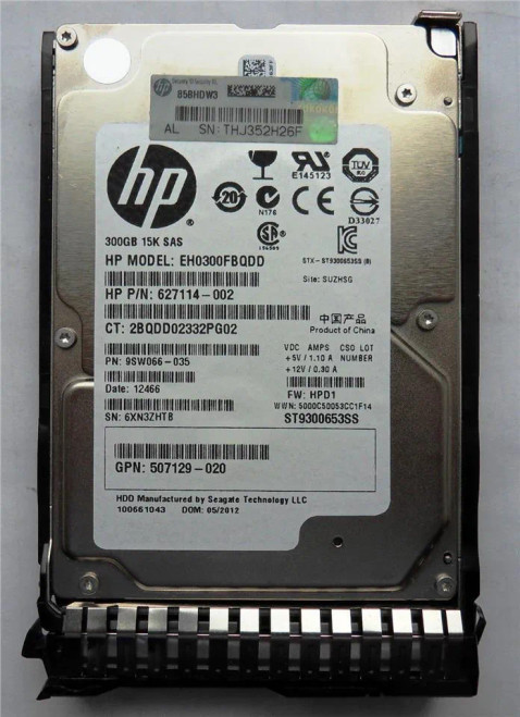 HP 627117-B21 300GB 15K RPM SAS 6Gbps Dual Port 2.5SFF HDD