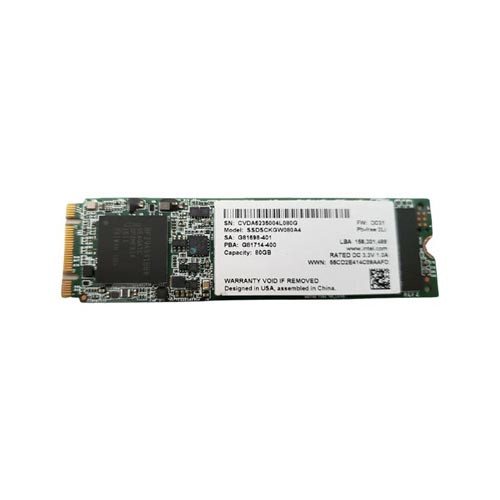SSDSCKGW080A4 - Intel 80GB SATA 6Gb/s M.2 SSD