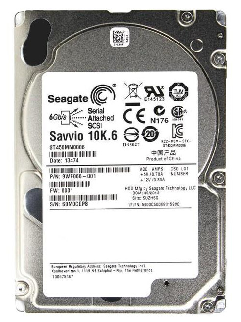 ST450MM0006 Seagate Savvio 10K.6 450GB 10000RPM SAS 6Gbps 64MB Cache (512n) 2.5-inch Internal Hard Drive