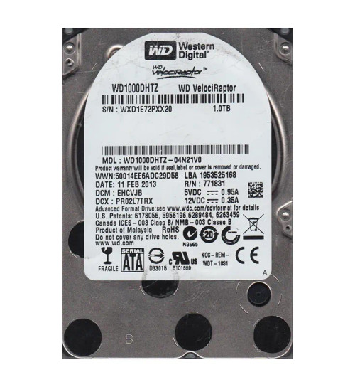 WD1000DHTZ-04N21V0 - Western Digital 1TB 10000RPM SATA 6Gb/s 3.5" HDD