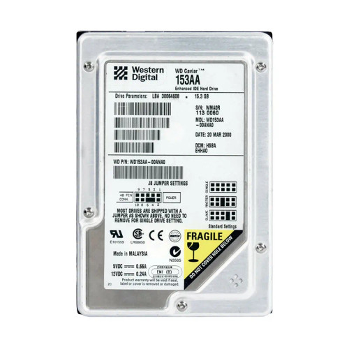 WD153AA - Western Digital 15.3GB 5400RPM EIDE 3.5" HDD