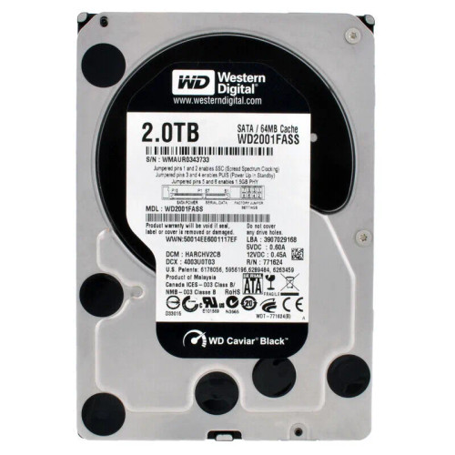 WD2001FASS - WESTERN DIGITAL 2TB 7200RPM SATA 3Gb/s HDD