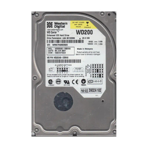 WD200AB - WESTERN DIGITAL 20GB 5400RPM EIDE 3.5" HDD