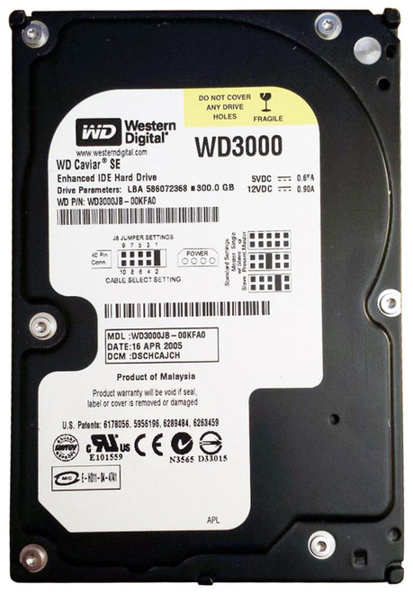 WD3000JB Western Digital Caviar Blue 300GB 7200RPM ATA-100 8MB Cache 3.5-inch Internal Hard Drive