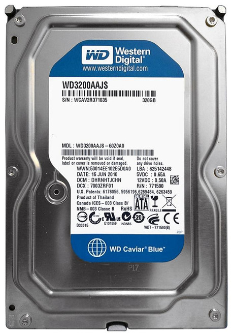 WD3200AAJS Western Digital Caviar SE 320GB 7200RPM SATA 3Gbps 8MB Cache 3.5-inch Internal Hard Drive