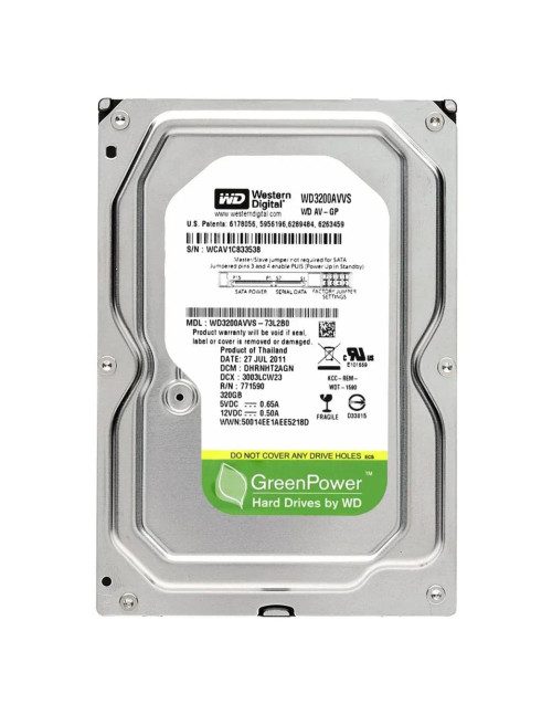 WD3200AVVS - WESTERN DIGITAL 320GB 5400RPM SATA 3.5" HDD
