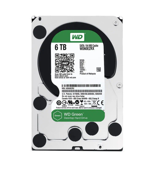 WD60EZRX - Western Digital 6TB 5400RPM SATA 64MB 3.5" HDD