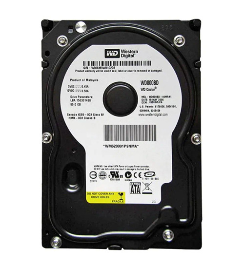 WD800BD - WESTERN DIGITAL 80GB 5400RPM EIDE 3.5" HDD