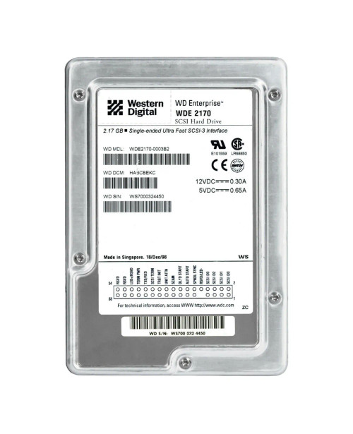 WDE2170 - Western Digital 2.1GB 7200RPM Ultra SCSI 3.5" HDD