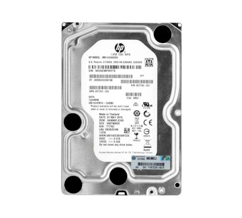 657749-001 - HP 1TB 7200RPM SATA 3.5" HDD