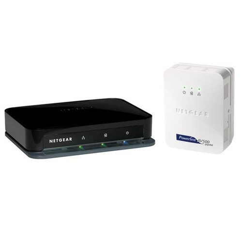XAVB5004 NetGear Powerline 500 4-Port Network Adapter Kit for Home Entertainment-3D