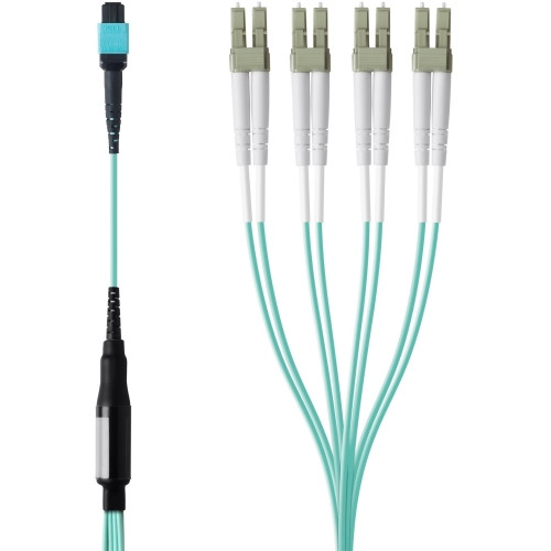 F2CF005-1M - BELKIN MTP to 4x LC 50/125 OM3 1m Fiber Cable