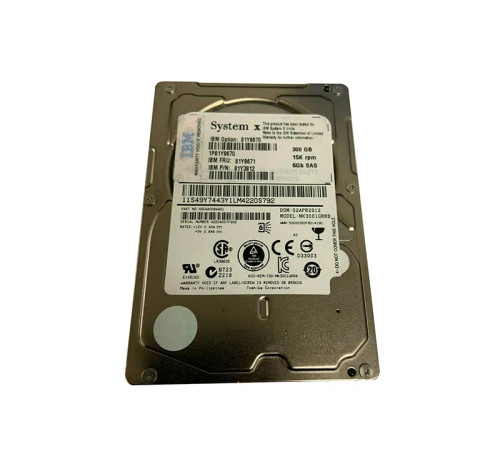 IBM 81Y3812 300GB 15000RPM SAS 6Gb/s 2.5-Inch HDD with Tray