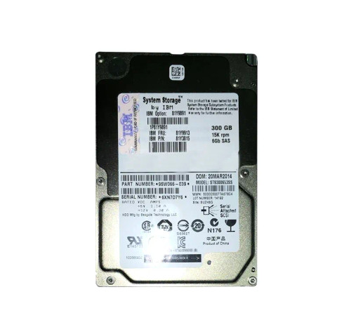 81Y3815 - IBM 300GB 15000RPM SAS 6Gb/s 2.5" HDD