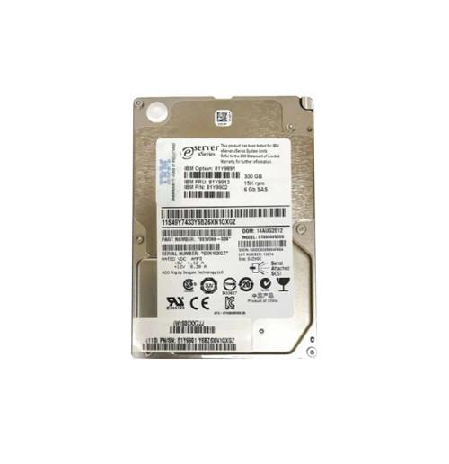 81Y9902 - IBM 300GB 15000RPM SAS 6Gb 2.5" Hot Swap HDD