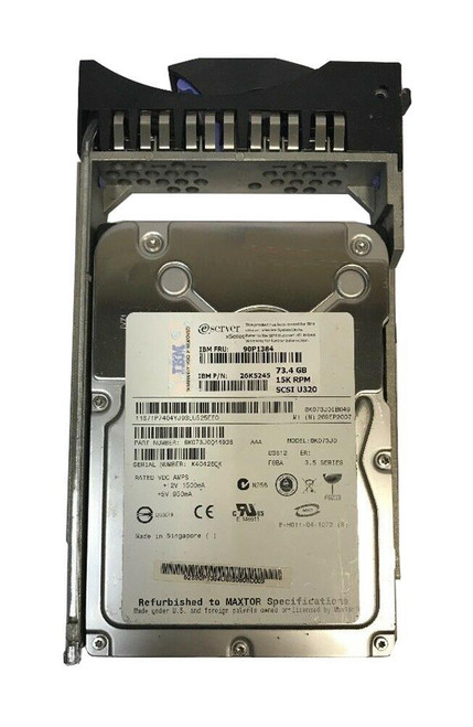 90P1384 - IBM 73.4GB 15000RPM Ultra320 SCSI Hard Drive