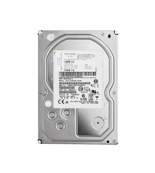 IBM 99Y1168 2TB 7200RPM SAS 6Gbps Hot Swap 3.5Internal Hard Drive