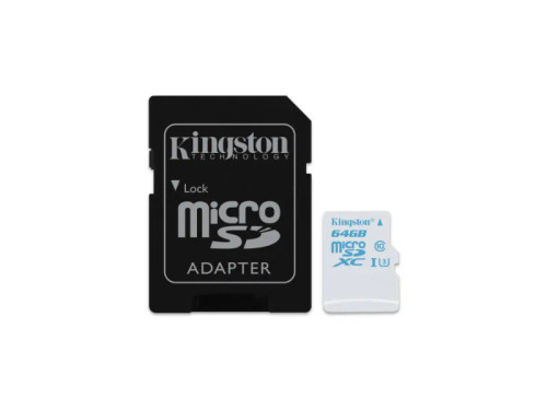 SDCAC/64GB - Kingston Technology 64GB Class 10 UHS-I U3 microSDHC Memory Card