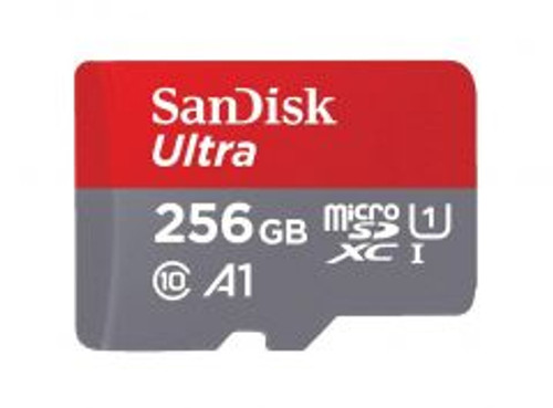 SDSQUAR-256G-GN6MN - SanDisk 256GB Ultra microSDXC U1, C10, A1, UHS-1 Memory Card