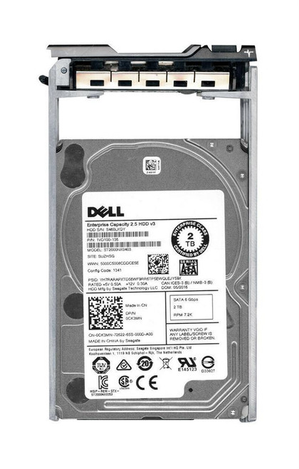 CK3MN - Dell 2TB 7200RPM SATA 6Gb/s 2.5" Hot-Plug HDD