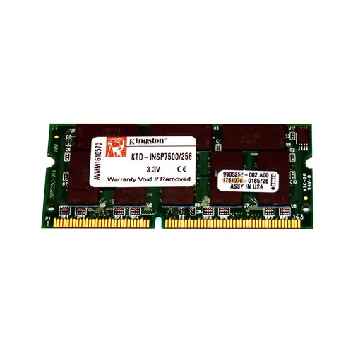 KTD-INSP7500/256-G - Kingston Technology 256MB 100MHz PC100 CL2 144-Pin SoDIMM