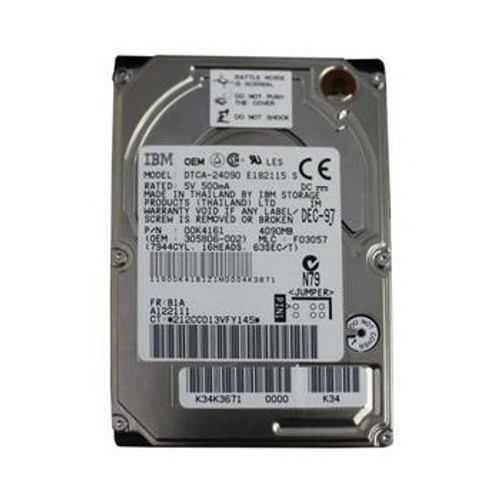 DTCA-24090 - IBM 4.09GB 4000RPM ATA-33 2.5-inch Hard Drive