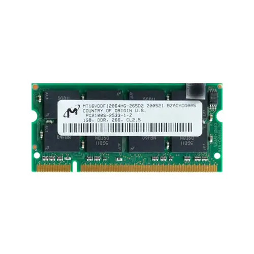 MT16VDDF12864HG-265D2 - MICRON 1GB DDR-266MHz PC2100 CL2.5 200-Pin SoDIMM