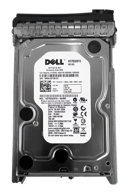 G631F - Dell 750GB 7200RPM SATA 3.5" 16MB HDD