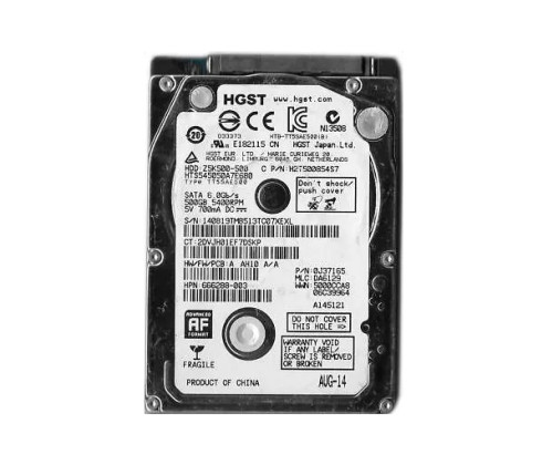 HGST HTS545050A7E680 Travelstar Z5K500 500GB 5400RPM SATA 6Gb/s 2.5HDD