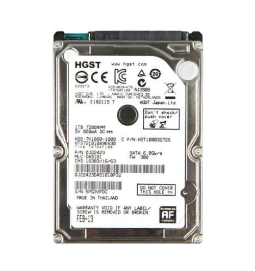 HGST HTS721010A9E630 Travelstar 7K1000 1TB SATA 6Gb/s 2.5-inch HDD