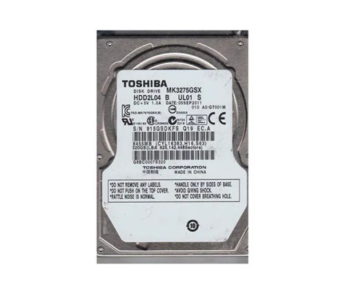 TOSHIBA MK3275GSX 320GB 2.5SATA Internal Hard Drive 5400 RPM