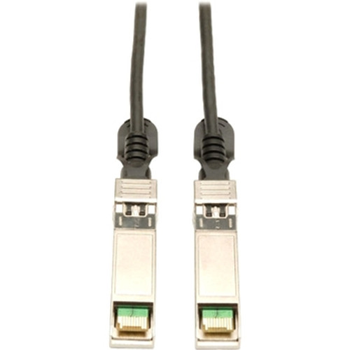 Tripp Lite 2M SFP+ 10Gbase-CU Twinax Passive Copper Cable SFP-H10GB-CU2M Compatible Black 6ft 6' - Direct attach cable - SFP+ (M) to SFP+ (M) - 6.6 ft - twinaxial - black