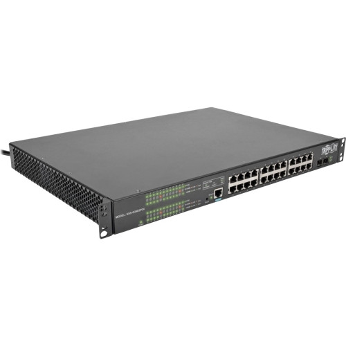 NSS-G24D2P24 - TRIPP LITE 24-Port Gigabit PoE+ L2 Managed Switch 12-Outlet PDU