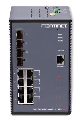 FSR-112D-POE - Fortinet 8-Port Gigabit PoE+ 4-Port SFP Layer 2 Network Switch