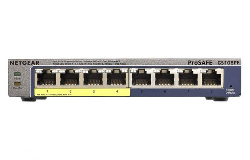 GS108PEv3 - NETGEAR 8-Port Gigabit Smart Managed Plus Switch