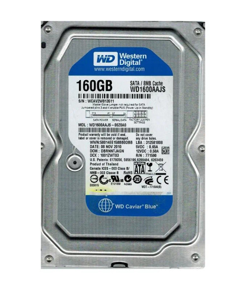 WD1600AAJS - WESTERN DIGITAL 160GB 7200RPM SATA 3.5" HDD