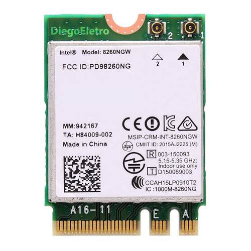 8260.NGWMG - Intel 867Mbps Dual Band 802.11ac Bluetooth M.2 Network Card