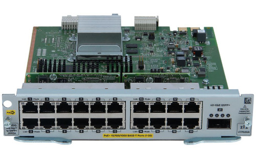 J9992-61001 - HP 20-Port PoE+ Gigabit 1-Port QSFP+ Switch Module