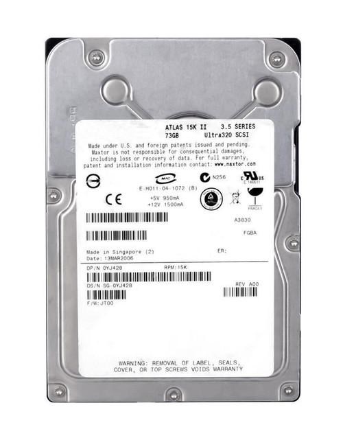 YJ428 - Dell 73GB 15000RPM Ultra-320 SCSI 3.5" HDD